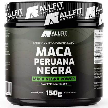 Maca Peruana Negra Premium en Polvo 100% Pura 150g Maca Peruana Cruda Sin Sabor - Allfit Nutrition