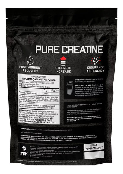 Creatina Monohidratada Pura 600g Dark Lab