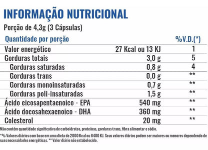 Omega 3 Suplemento ProFit - 90g 90 Cápsulas