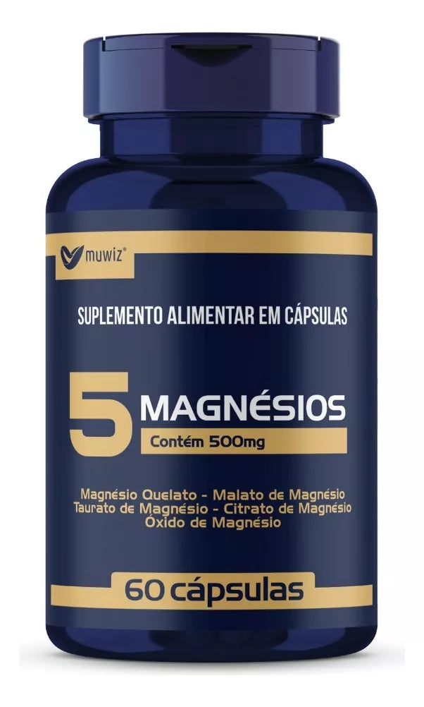 5 Magnésios - 500mg 60 cápsulas